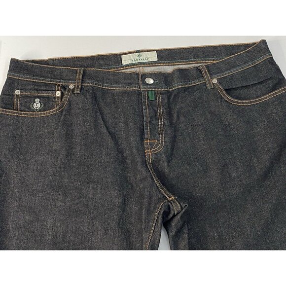 Luigi Borrelli Denim Jeans Blue Mens 44 (42 Actual) Luxury Button Fly 29 Inseam - Picture 7 of 16